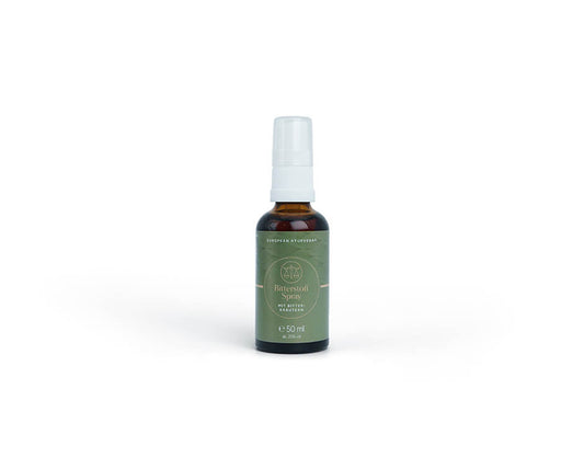 Bitterstoff Spray mit Bitterkräutern von European Ayurveda zur Unterstützung der Verdauung mit einem Inhalt von 50ml.