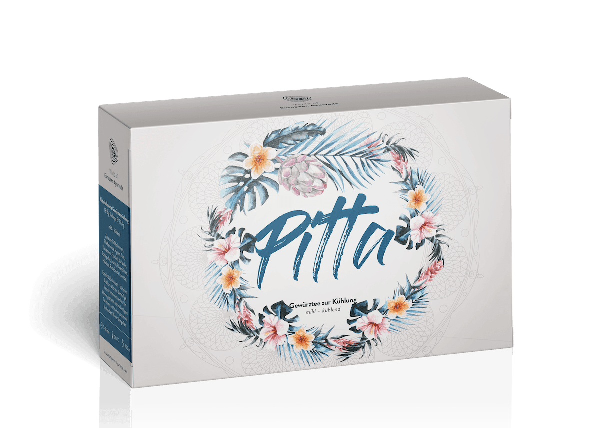 European Ayurveda Pitta Tee – ayurvedischer Kräuter- und Gewürztee zur Beruhigung des Pitta Doshas.