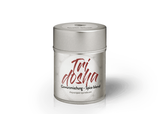 Tridosha Gewürzmischung von European Ayurveda – ayurvedische Gewürzmischung mit natürlichen Zutaten für die Balance aller drei Doshas.