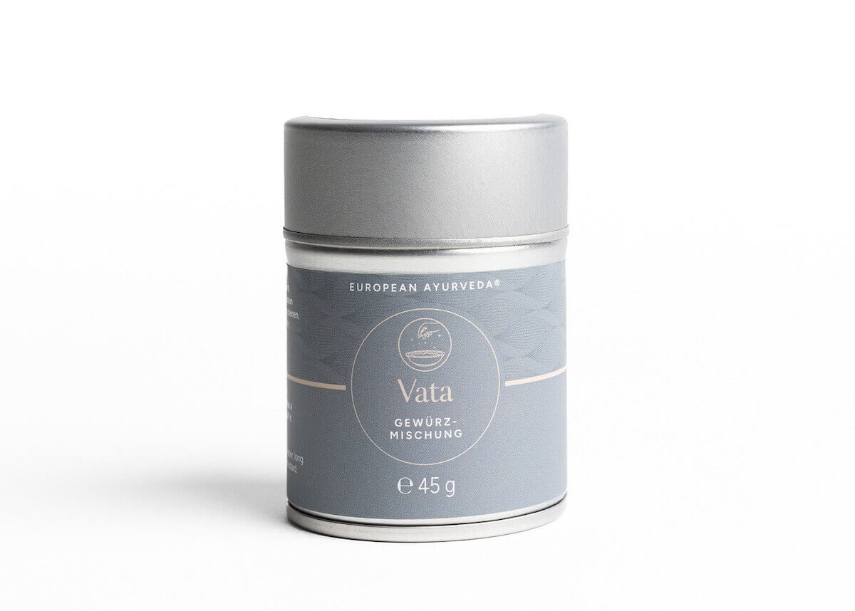 Vata Gewürzmischung von European Ayurveda – ayurvedische Gewürzmischung aus natürlichen Zutaten zur Harmonisierung von Vata.